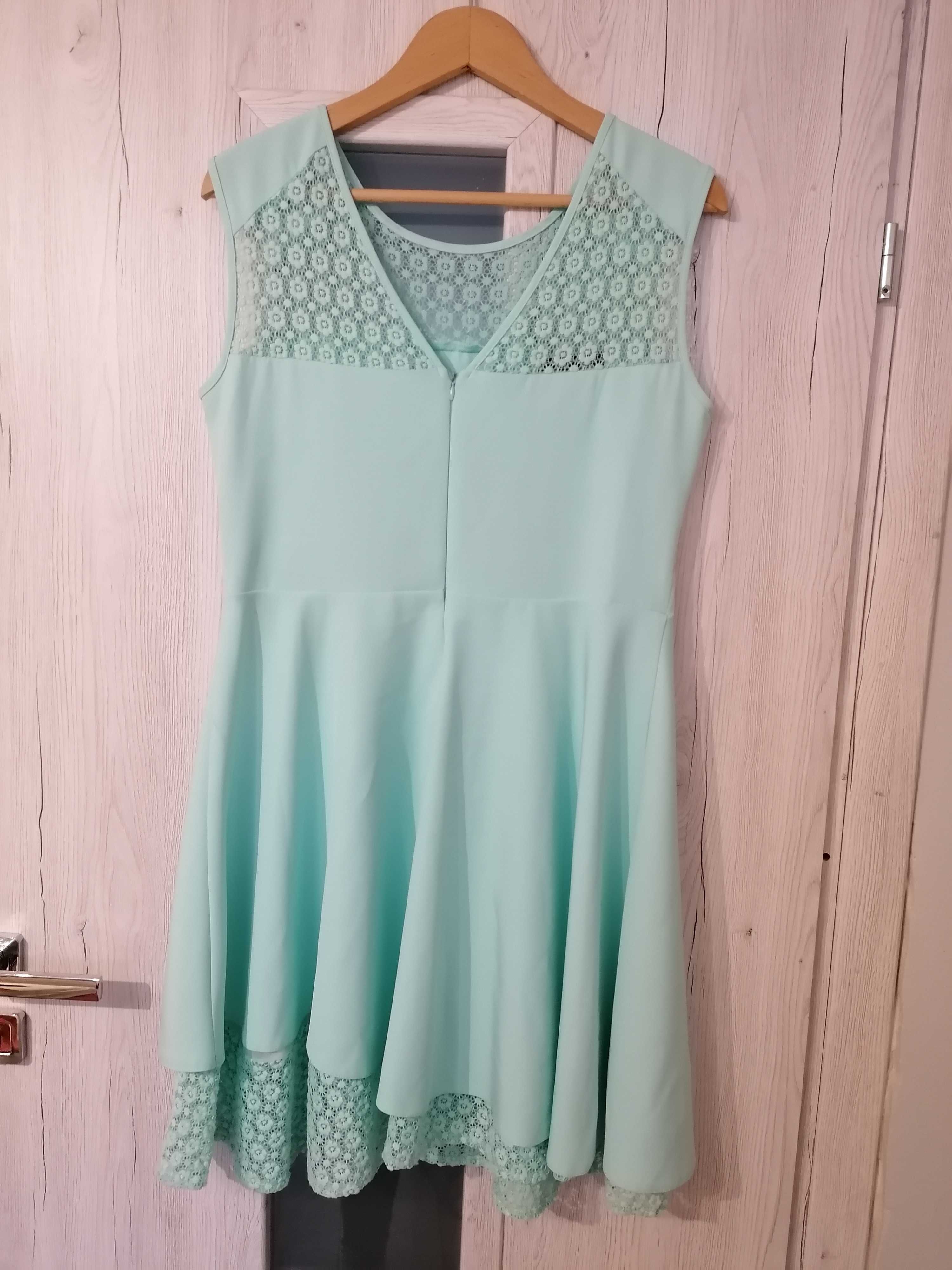 Miętowa sukienka rozmiar 44