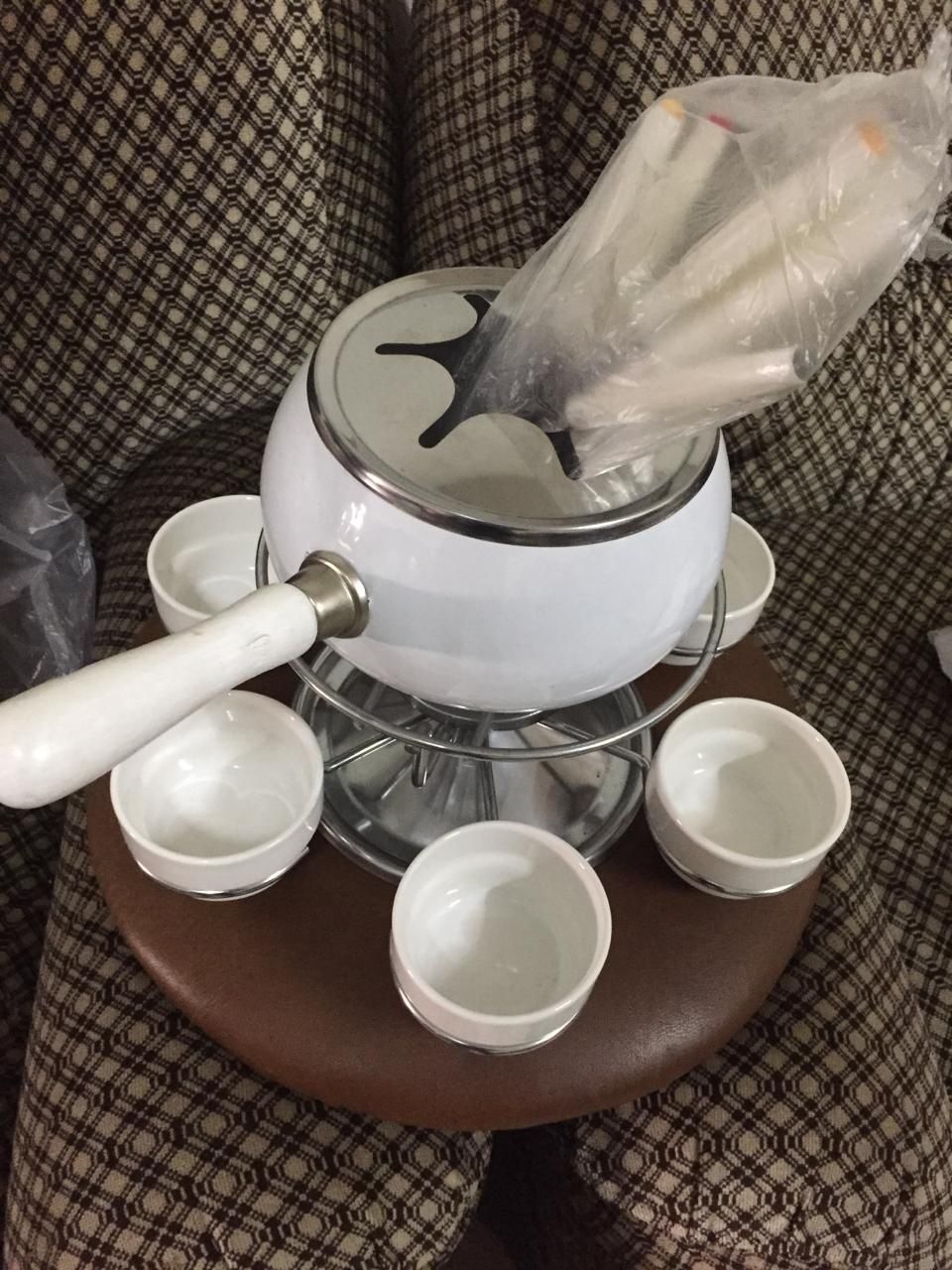 Fondue aparelho branco