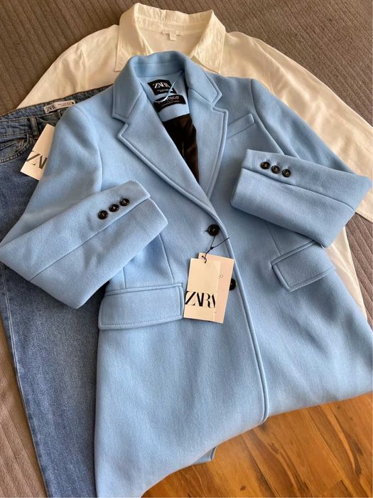 Нове шерстяне жіноче пальто Zara Manteco, люкс якість