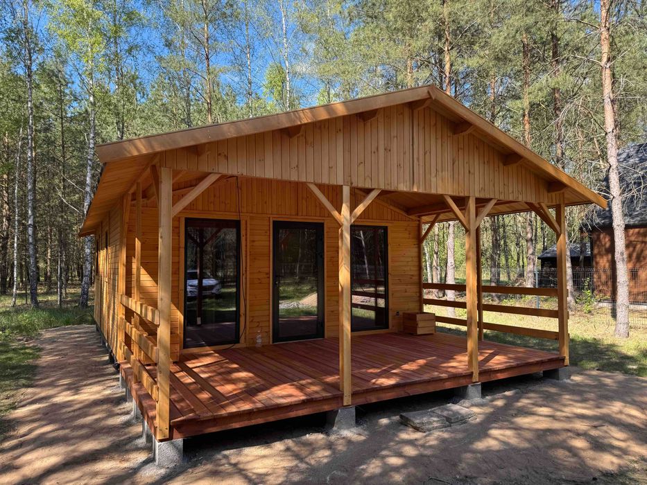 domy z drewna dom drewniany ocieplony całoroczny domek drewnianyWARBIT