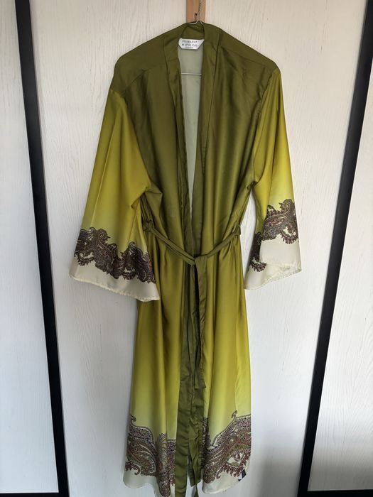 Zielony dlugi szlafrok uniwersalny primark