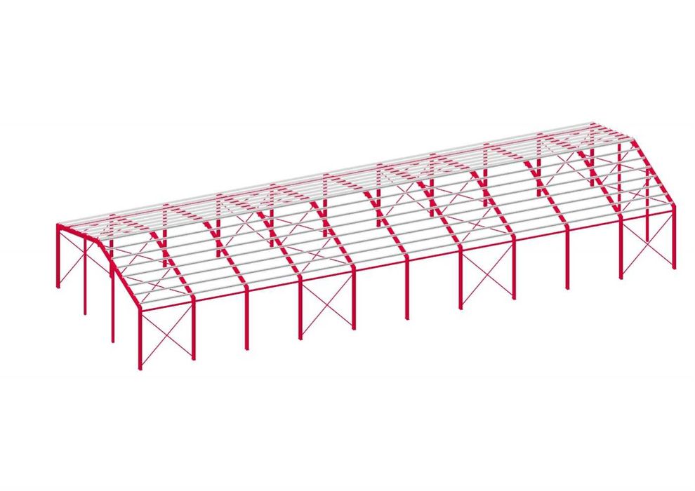 Konstrukcja Hali 18x50x6m 900m2 Konstrukcje stalowe hale PRODUCENT