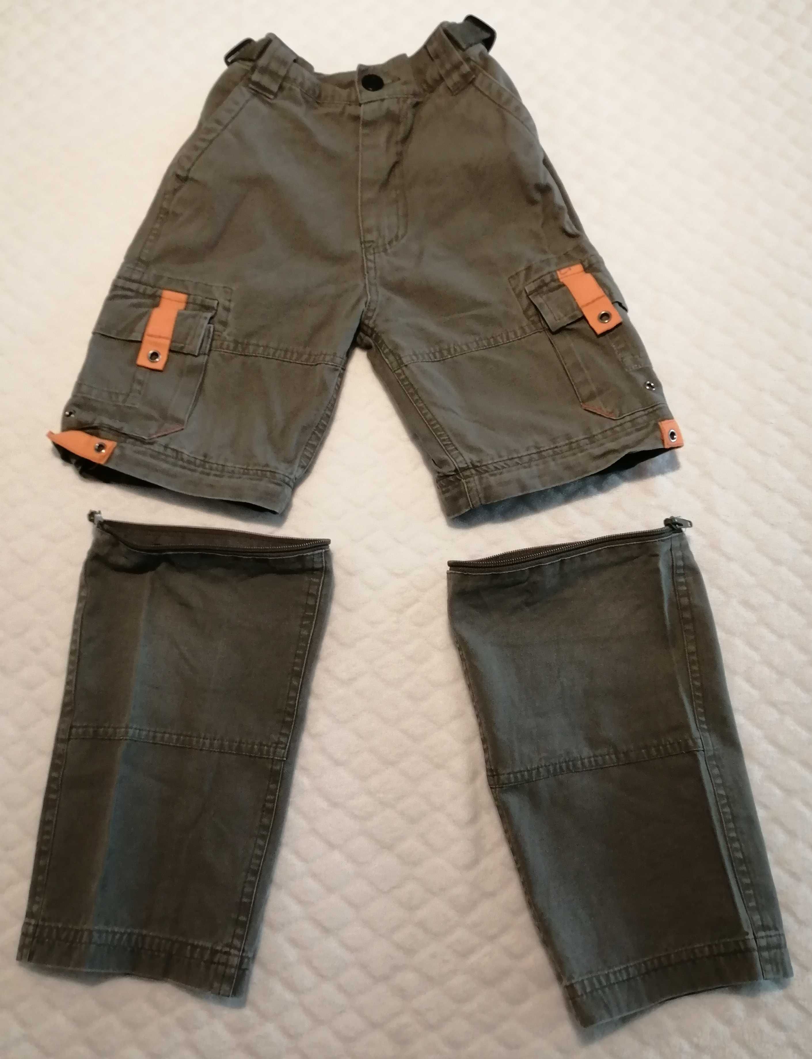 Spodnie z odpinanymi nogawkami, khaki, 110-116, Edgars (Odzież)