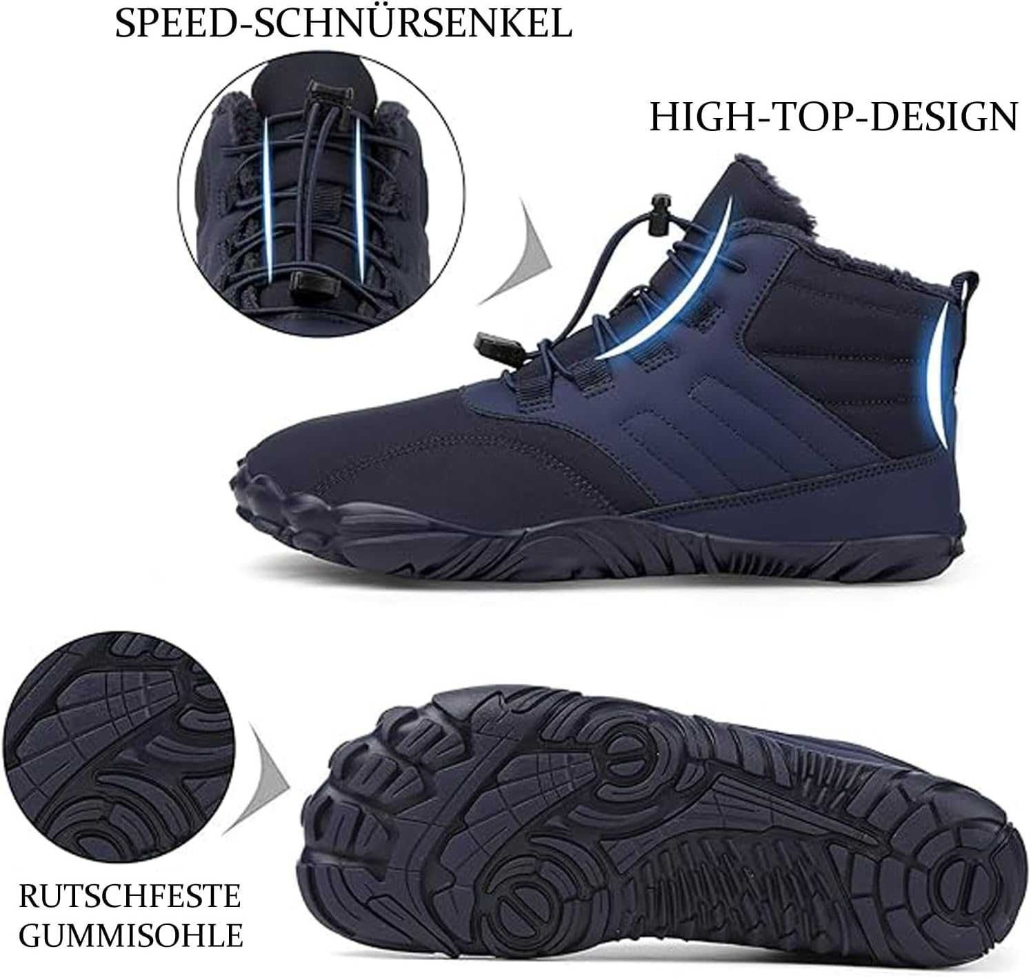 Nowe buty trekkingowe / górskie / wodoodporne / granatowe "40" !2285!
