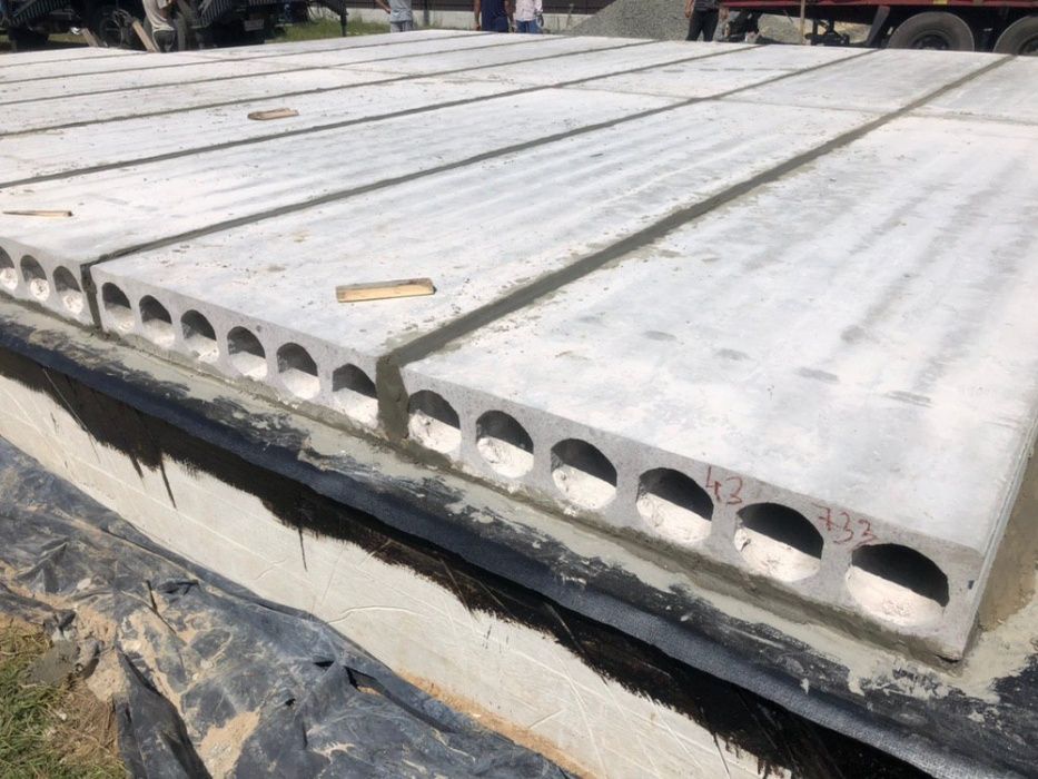 Панелі перекриття, Пустотні плити перекриття, Плиты перекрытия!