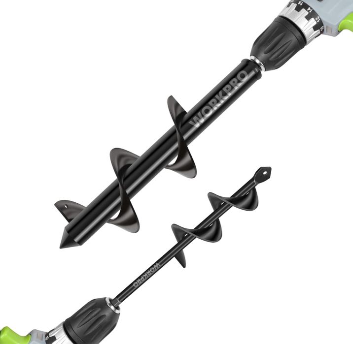 WORKPRO Zestaw wierteł ślimakowych, 4 x 22 cm, 8 x 30 cm