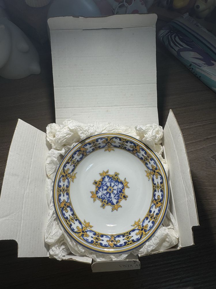 Taça em porcelana, coleção "Azulejo". Vista Alegre