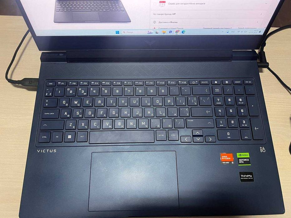 Продам ноутбук HP Victus  16 екран 16 опер  відеокарта Gefo 3050 6 gb