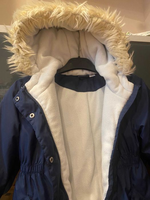 kurtka zimowa 104, granatowa dla dziewczynki