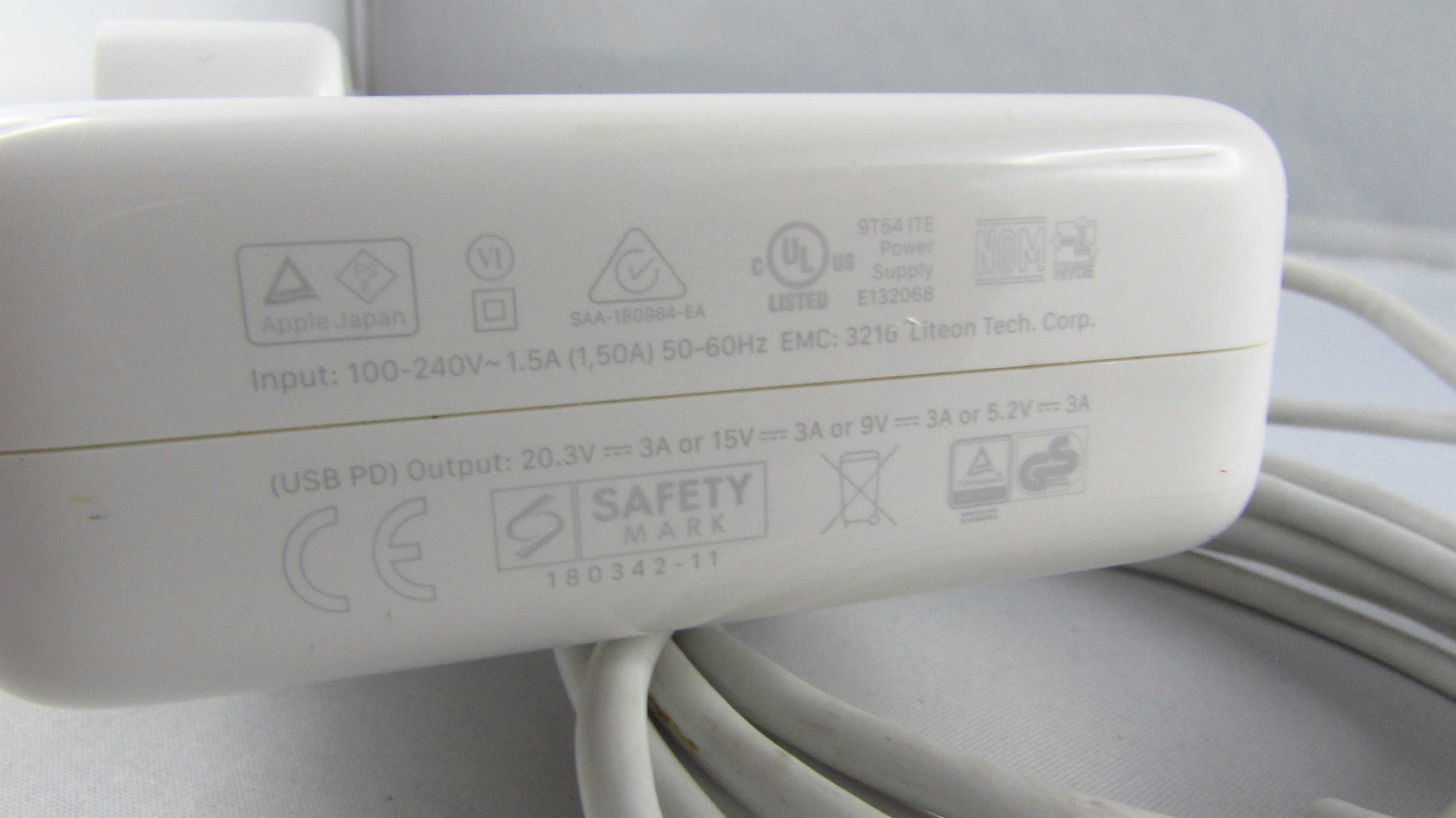 APPLE 61W MagSafe 3 Power Adapter A1947 MacBook Oryginalny Zasilacz