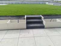 Donica 90x45x45 beton architektoniczny ogród kolor biały beton