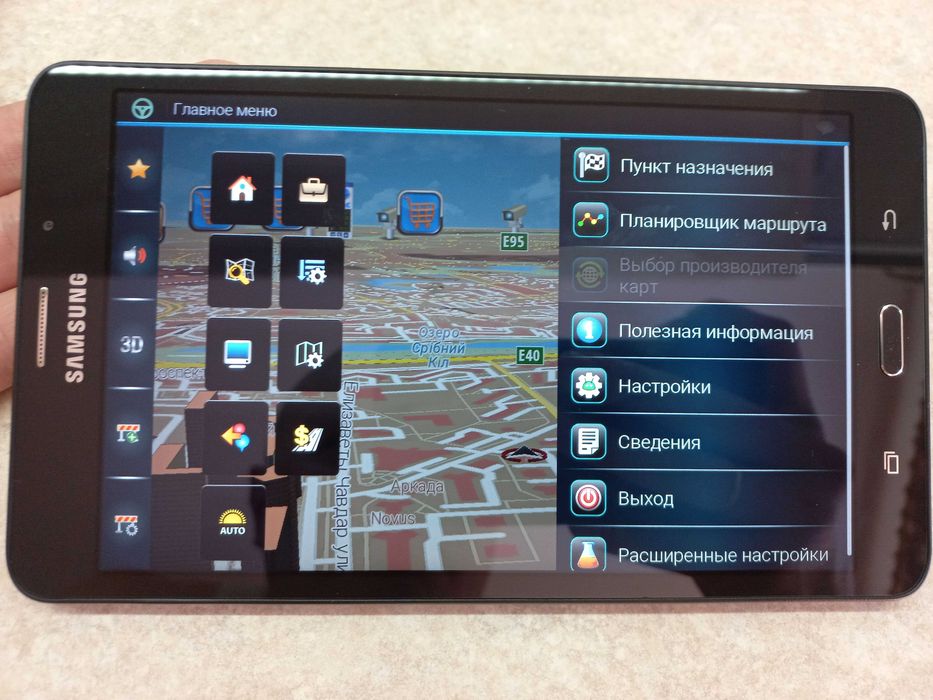 Потужна вантажна GPS навігація TIR / ADR Samsung 7". 4G. Карти 2025р!