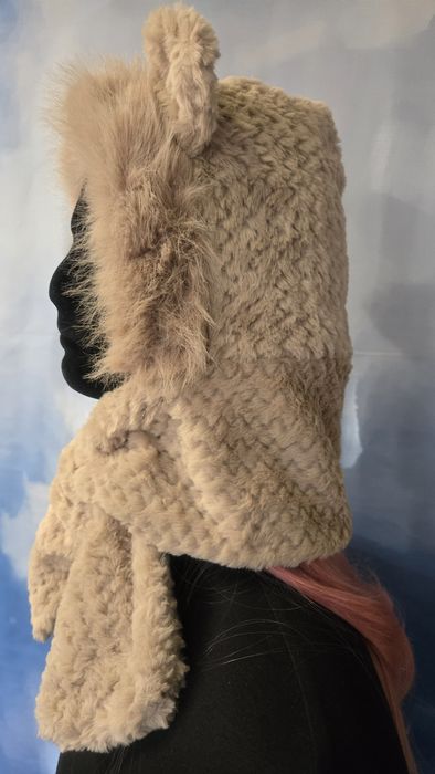 Czapka Kominiarka z Futrzanym Kołnierzem - Luksusowe Ciepło na Zimowe