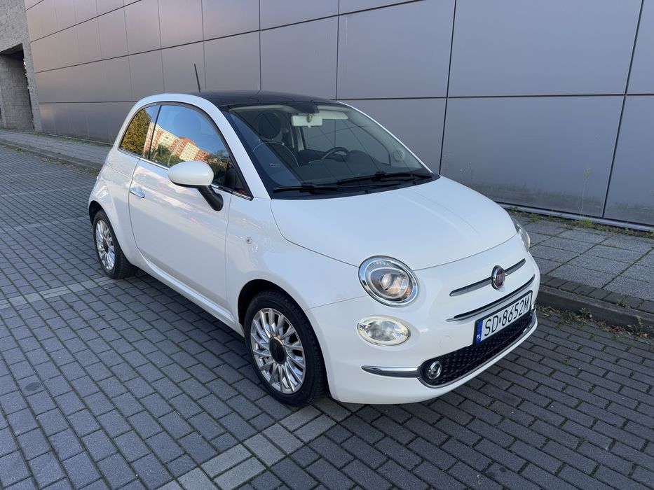 FIAT 500 Lift 2017r 0.9 TwinAir 80KM Benzyna, 85.000, Panorama Dach