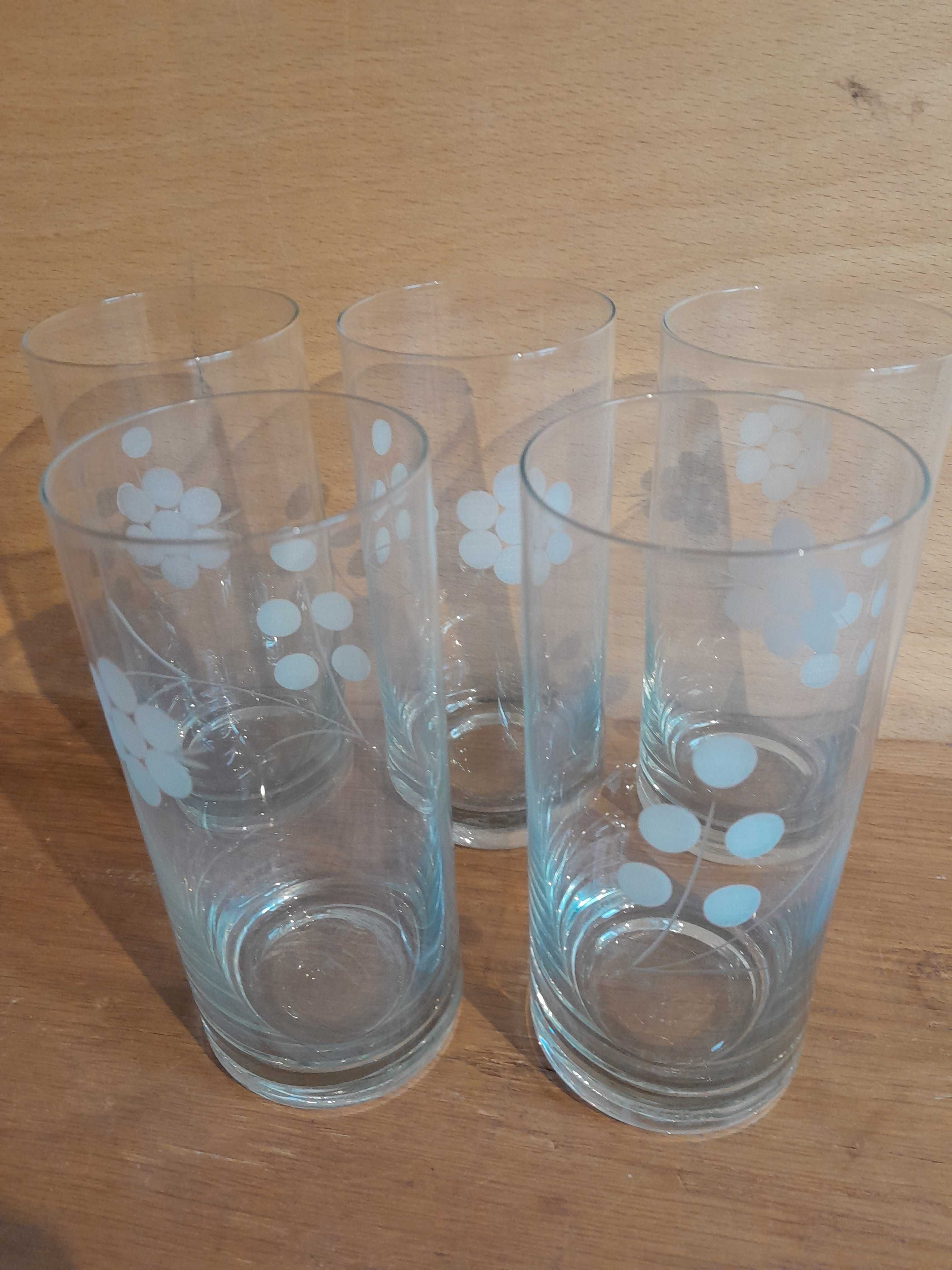 Stare szklanki zestaw 6 sztuk zabytek PRL retro vintage