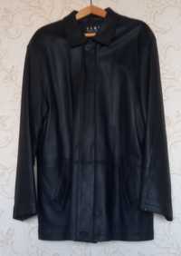 Кожаная мужская куртка чёрный