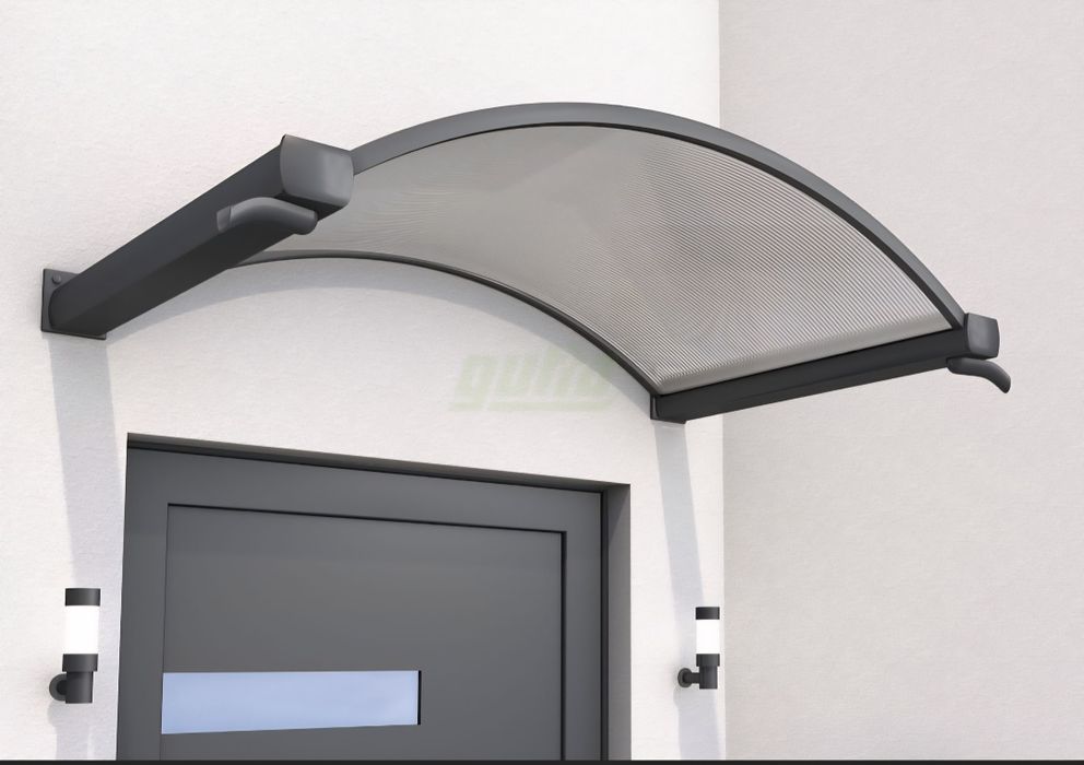 Daszek nad drzwi, zadaszenie Gutta Rondo NO 160x90x30cm - Antracy