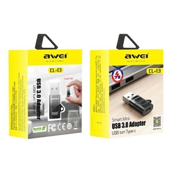 Awei Adapter Cl-13 Usb-C/Usb-A Czarny/Black