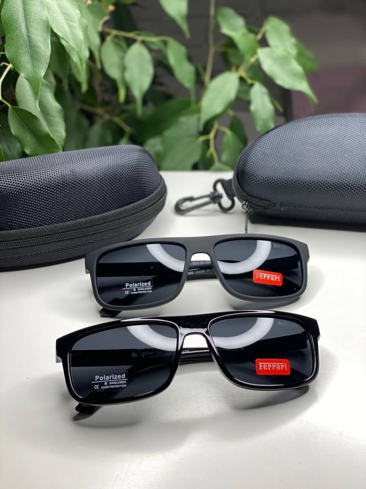 Солнцезащитные очки FERRARI мужские POLAROID с поляризацией Черные
