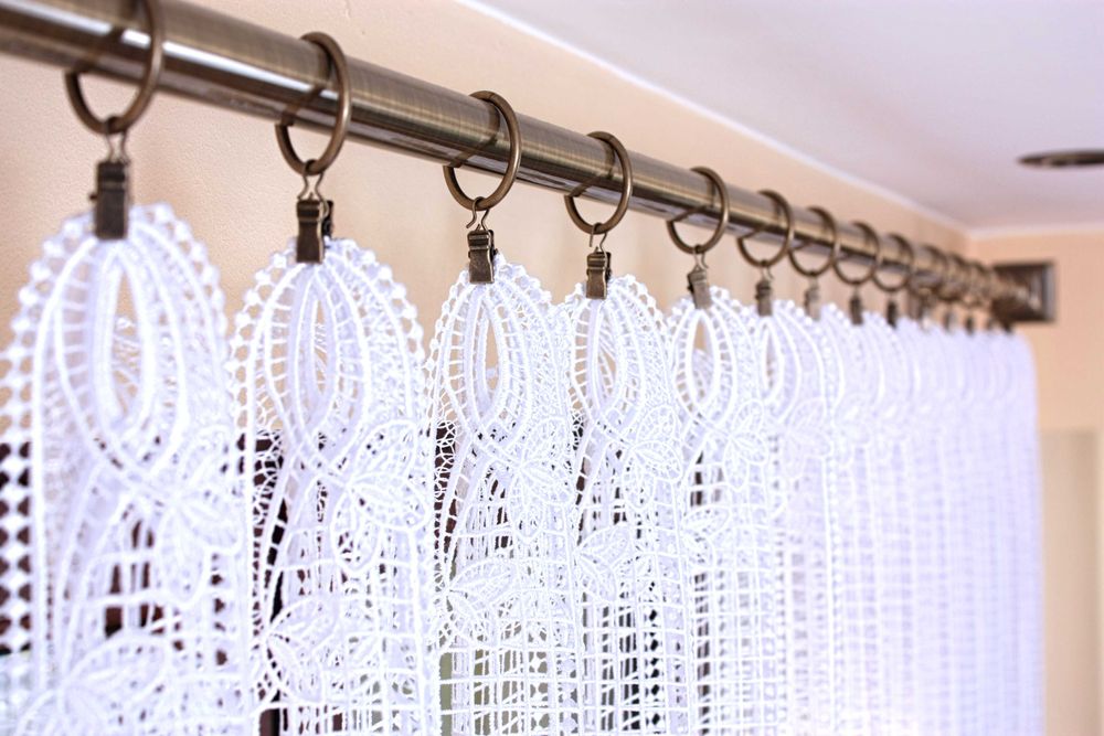 Biała Firanka Do Kuchni Zazdrostka Gipiura 145 wys