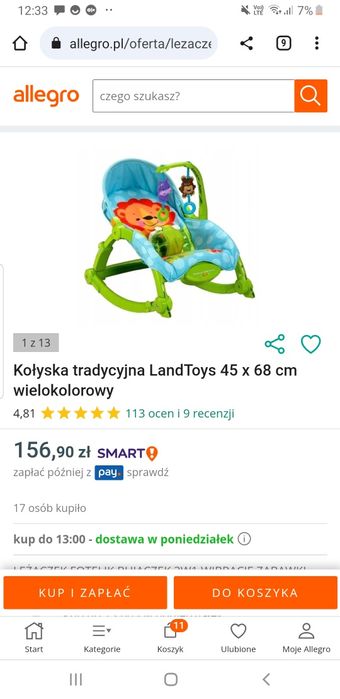 Bujaczek kolyska land toys