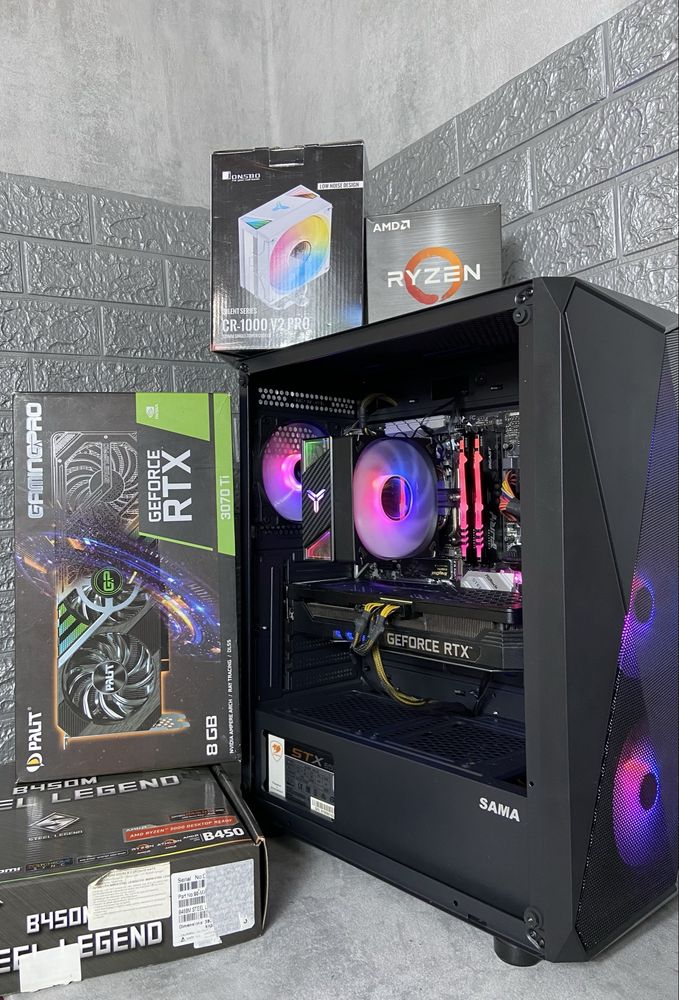 Ігровий ПК,Компьютер(Ryzen 5 5600X,DDR4 16GB,RTX 3070 Ti,M2 512GB)