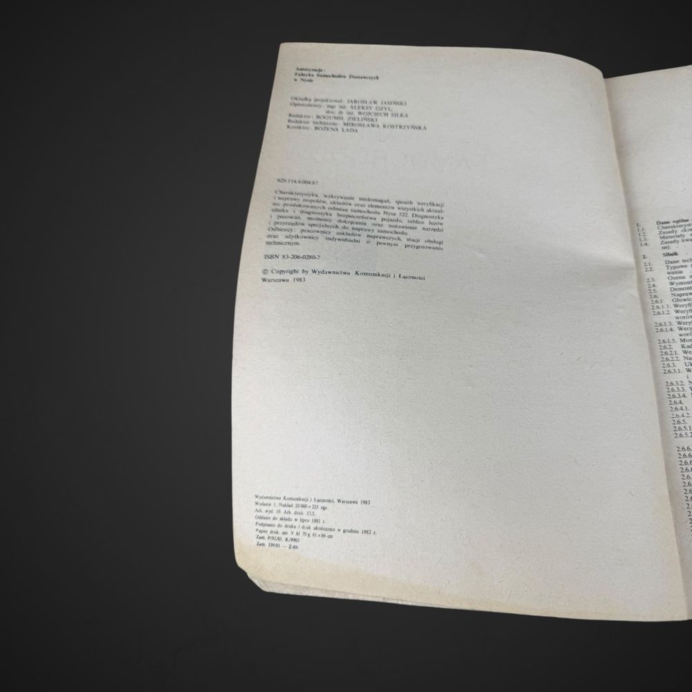 Naprawa samochodów Nysa M.Lubczyński WKIŁ B41/110502