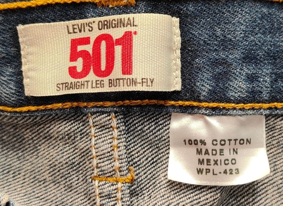 Wr) LEVI'S 501 Straight Łęg Button-Fly oryginalne jeansy Roz.32/32