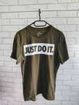 Koszulka męska Nike khaki S – Just Do It, logo, streetwear, vintage