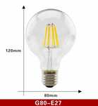 Lampada LED E27 vintage Branca
