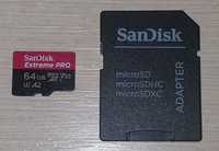 Карта пам’яті miсroSDXC 64GB SanDisk Extreme PRO,class 10 UHS-I U3 V30