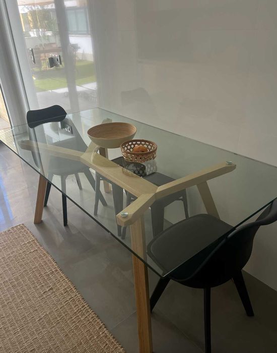 Mesa de vidro temperado