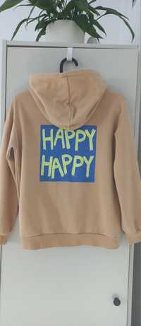 Bluza z kapturem h&m 134/140 beżowa happy