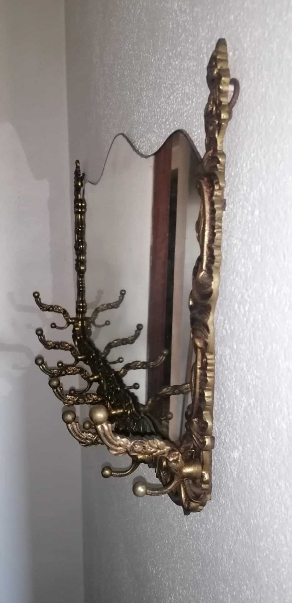 Cabide / Bengaleiro vintage com espelho
