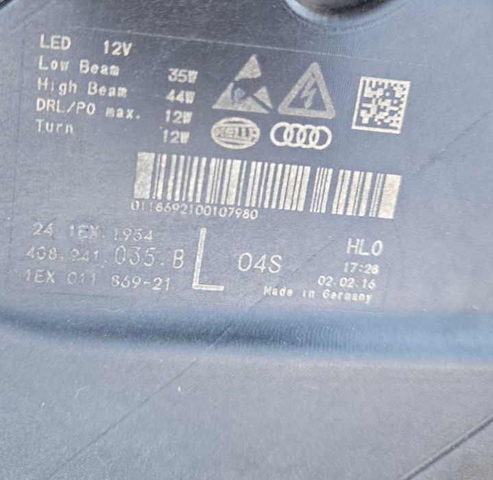 Lampa reflektor Led Audi A7 S7 RS7 C7 4G