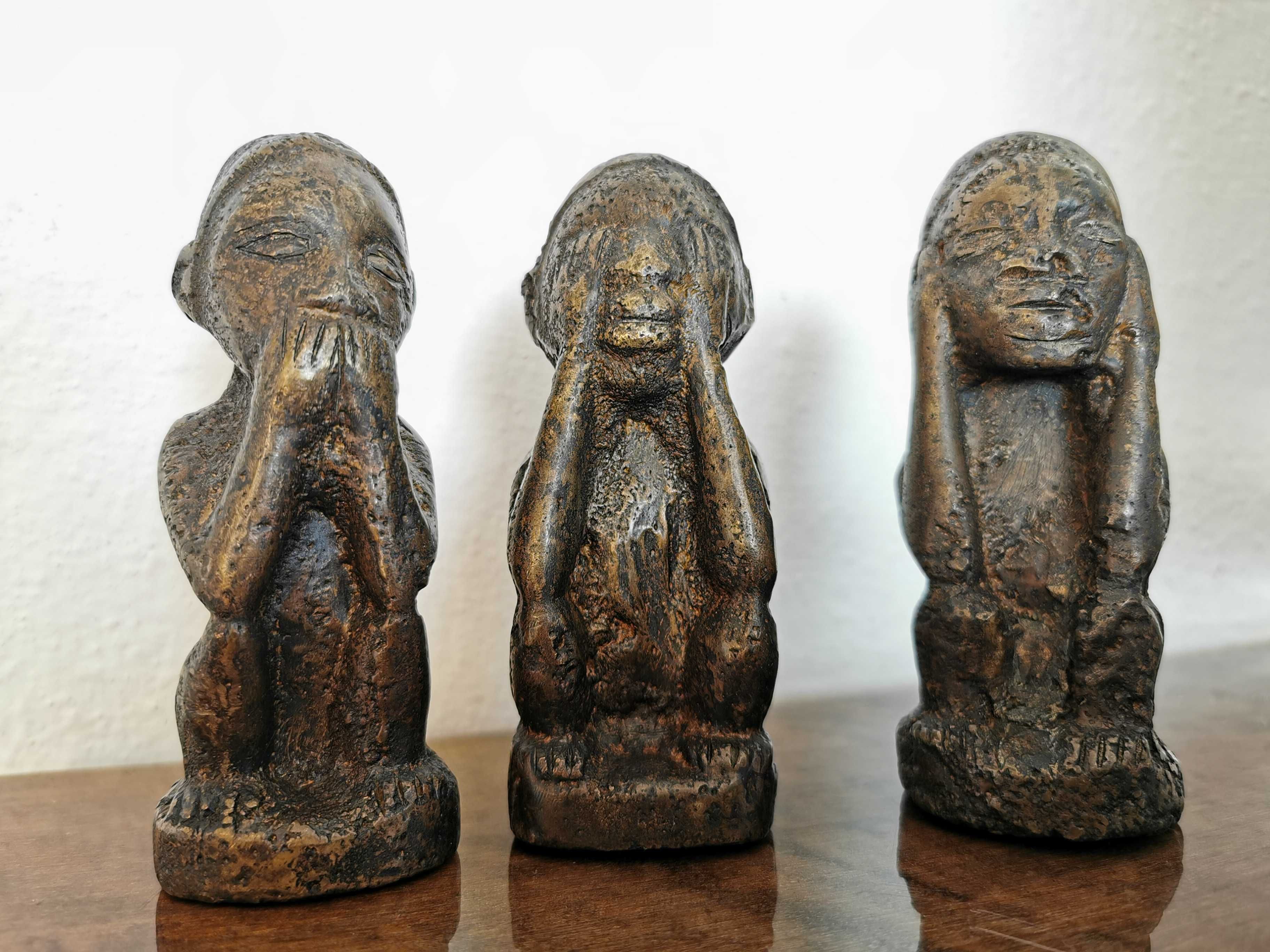 Antyczne małpki z BRĄZU Kenia Lata 20 małpki z brązu figura brąz
