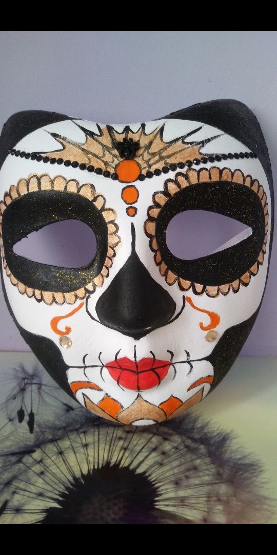 Maska karnawałowa (na Halloween) sugar skull