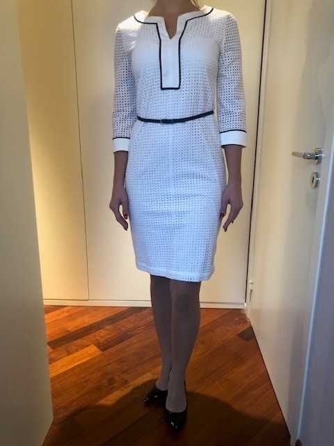 Sukienka letnia biała Hugo Boss