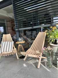 Hit leżak drewniany krzeslo ogrodowe solidne meble do ogrodu stylowe