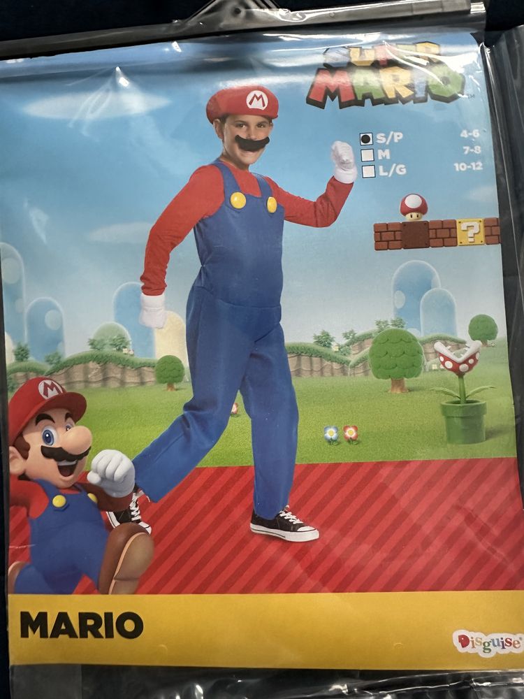 Super Mario Luigi Deluxe stoj kostium bal karnawal