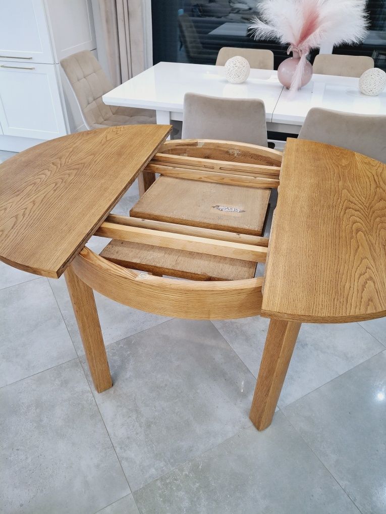 Stół okrągły Rozkładany Design PRL 100 cm