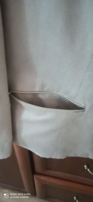 Żakiet marynarka na zameczku beżowa r. 46