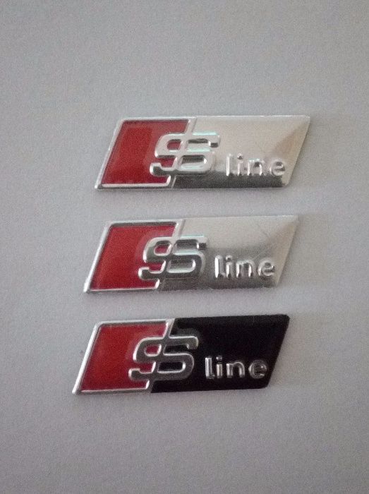 Conjunto 3 emblemas Audi sline