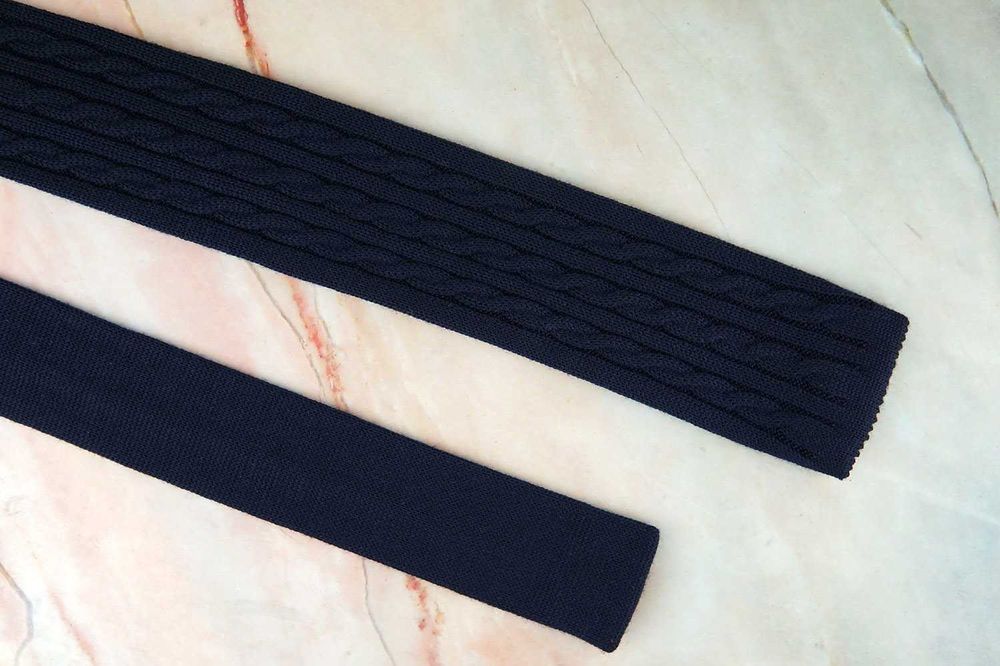 NOWY krawat knit SUITSUPPLY nieformalny wełna z fakturą męski preppy