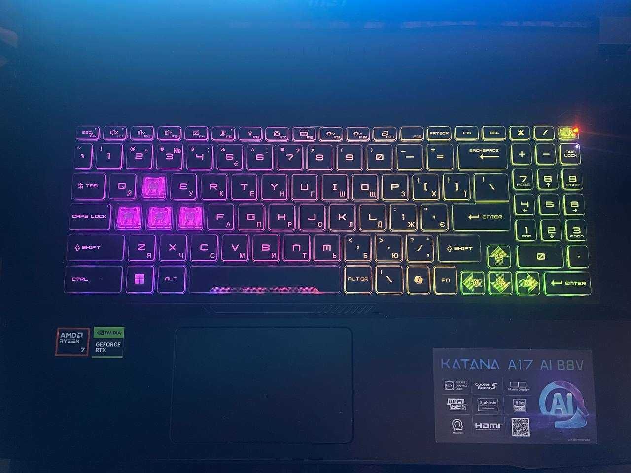 ігровий Ноутбук MSI Katana A17 AI B8VF | Ryzen 7 8845HS