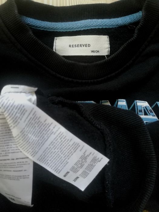 Reserved  bluza czarna Superman r. 134
