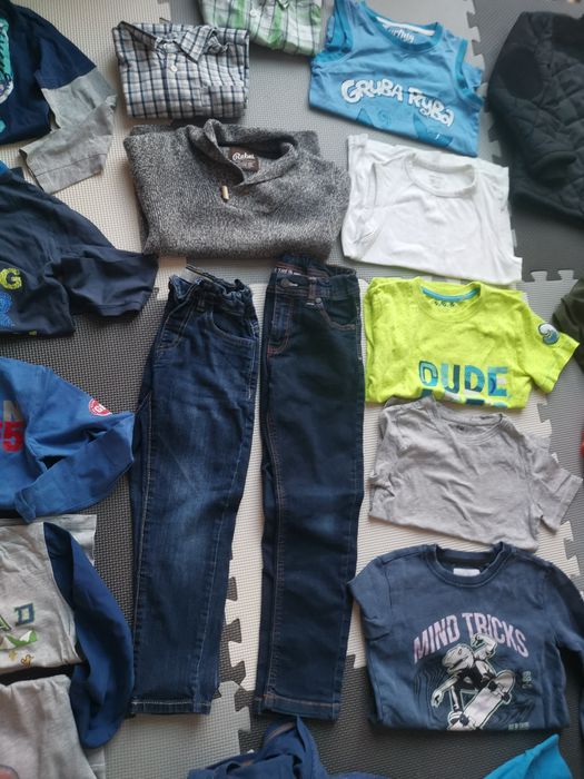 zestaw komplet paka ubrań dla chłopca rozm. 116 kurtka, spodnie, bluza