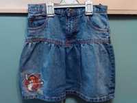 Джинсовая юбка с вышивкой Winx на танкетке для девочки 8 - 10 лет