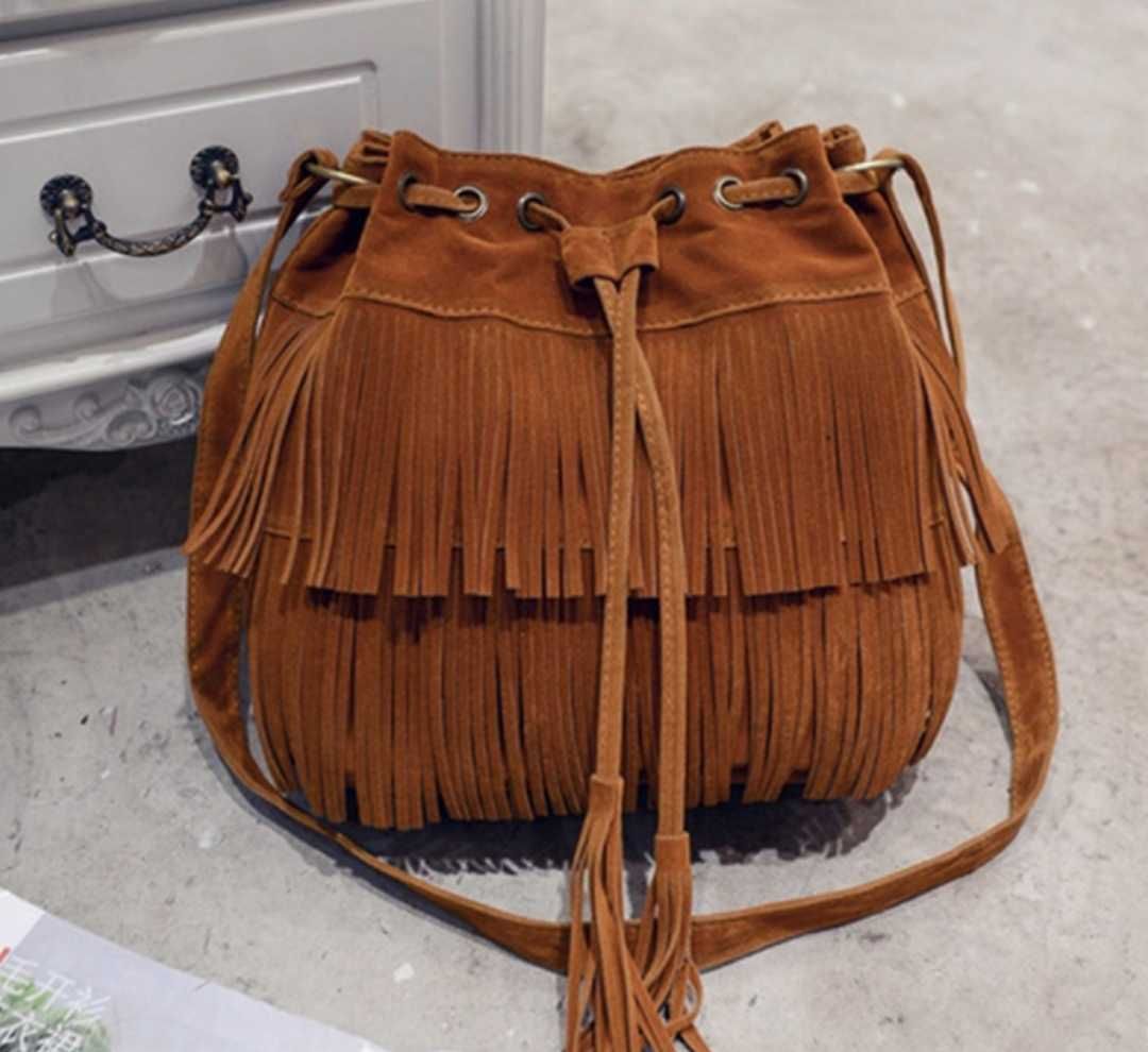 Torebka  Boho z frędzlami