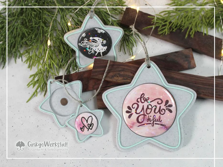 Pingentes Estrela para Botões (25, 32, 38, 59 mm)